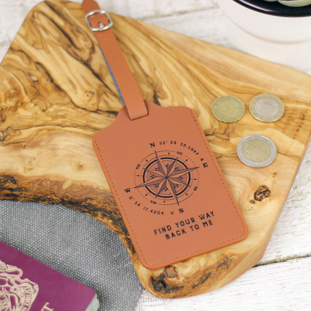 Personalised Special Location Coordinates Luggage Tag