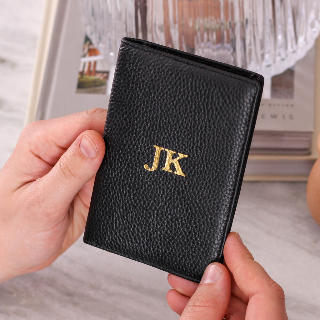 Personalised Hand Foiled Passport Travel Case For Him