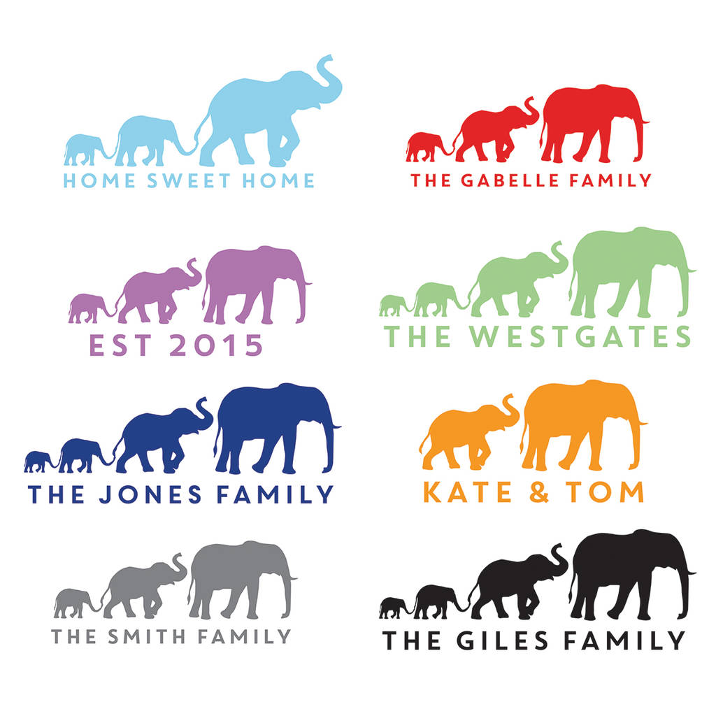 Personalised Elephant Family Apron