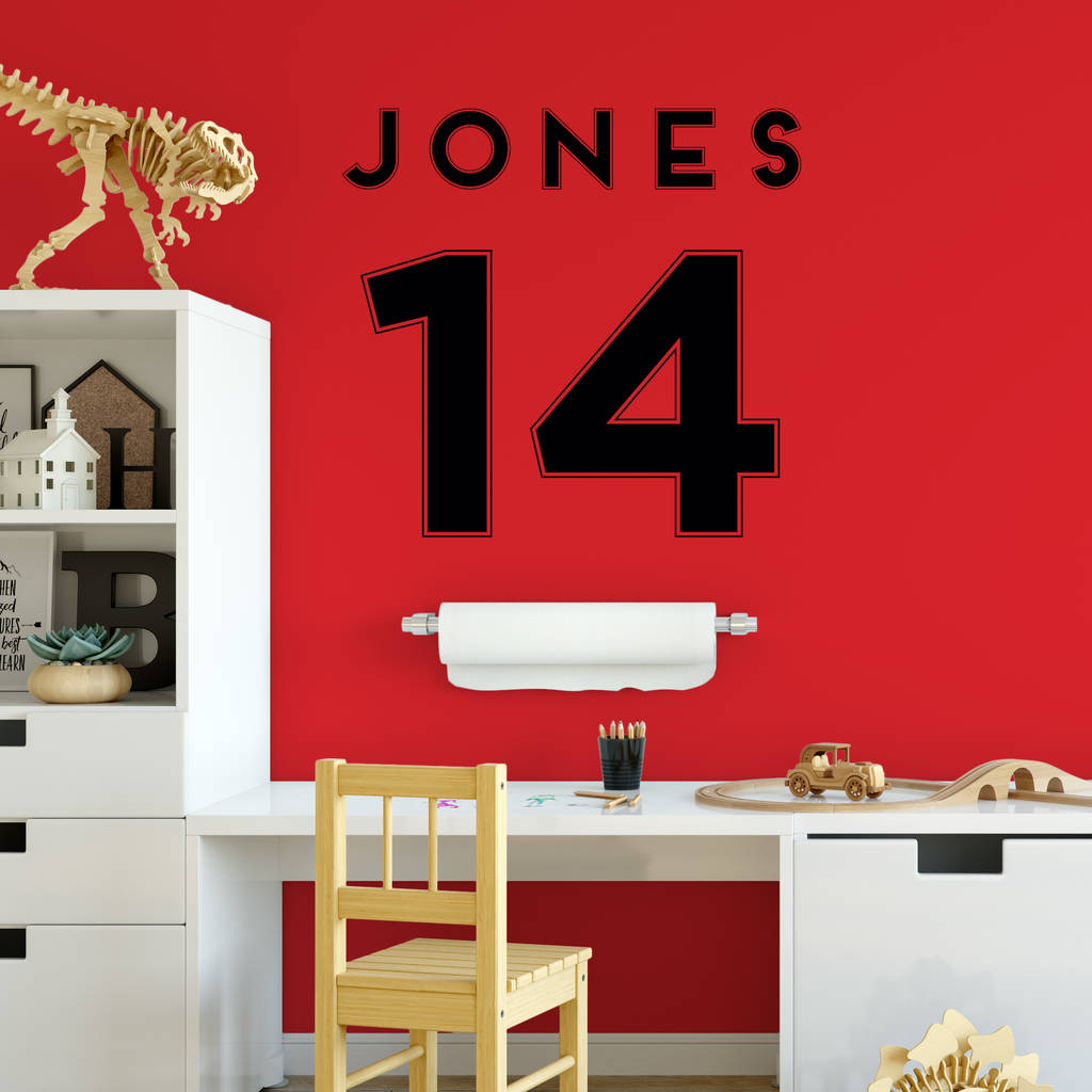 Personalised Football Shirt Number Wall Sticker