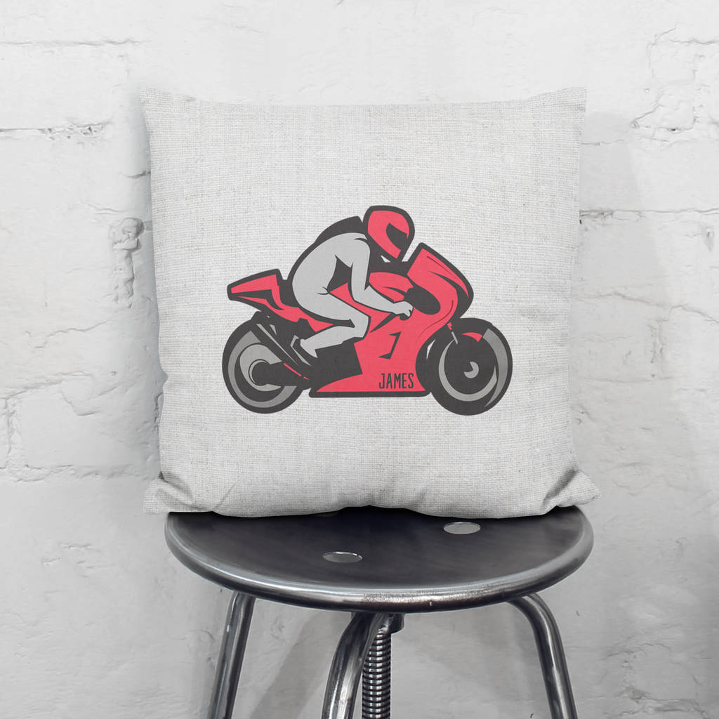 Personalised Motorbike Cushion