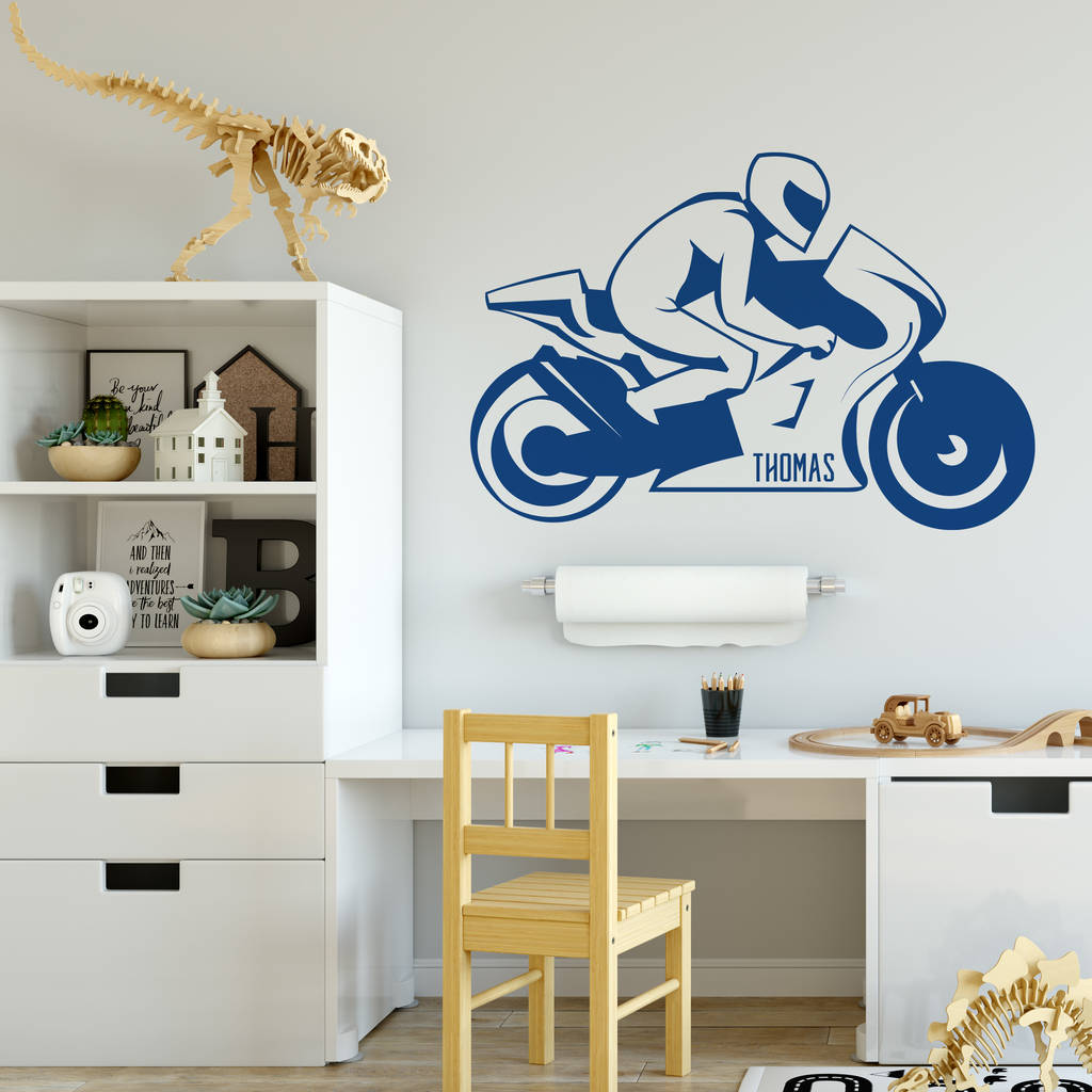 Personalised Motorbike Wall Sticker