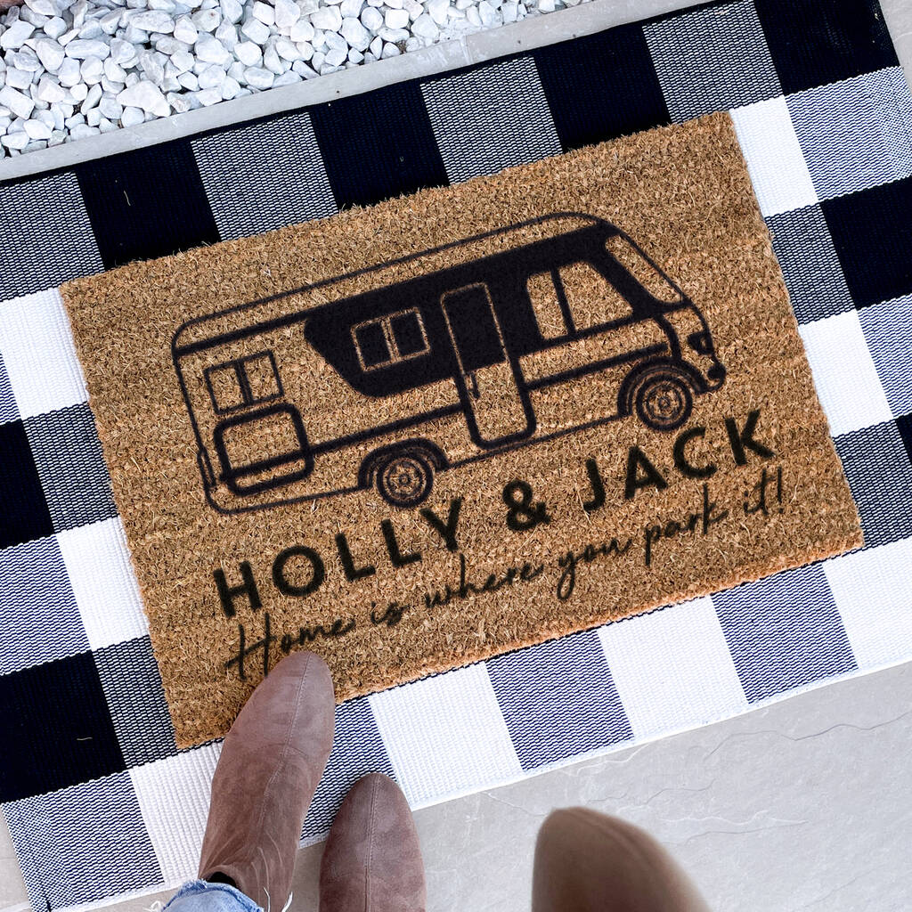 Personalised Motorhome Doormat Travel Gift For The Home