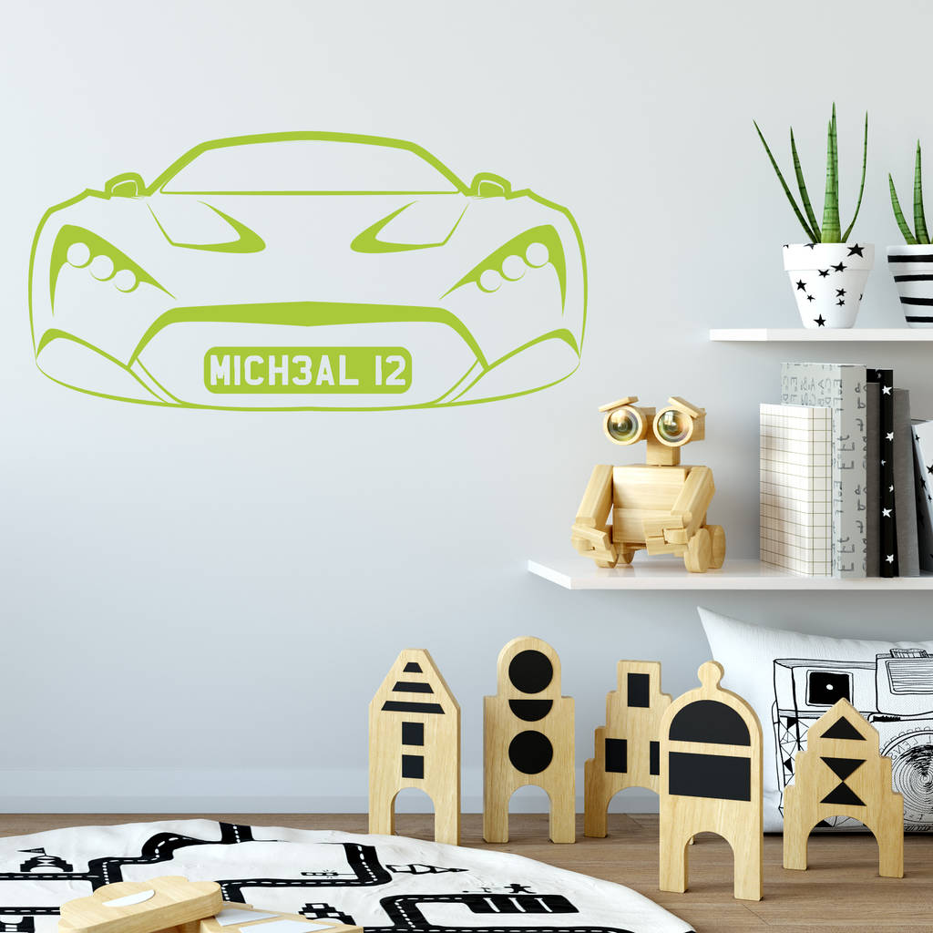 Personalised Sports Car Wall Sticker